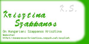 krisztina szappanos business card